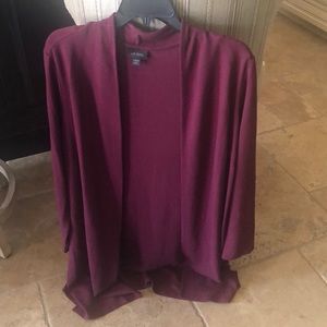 Long burgundy topper